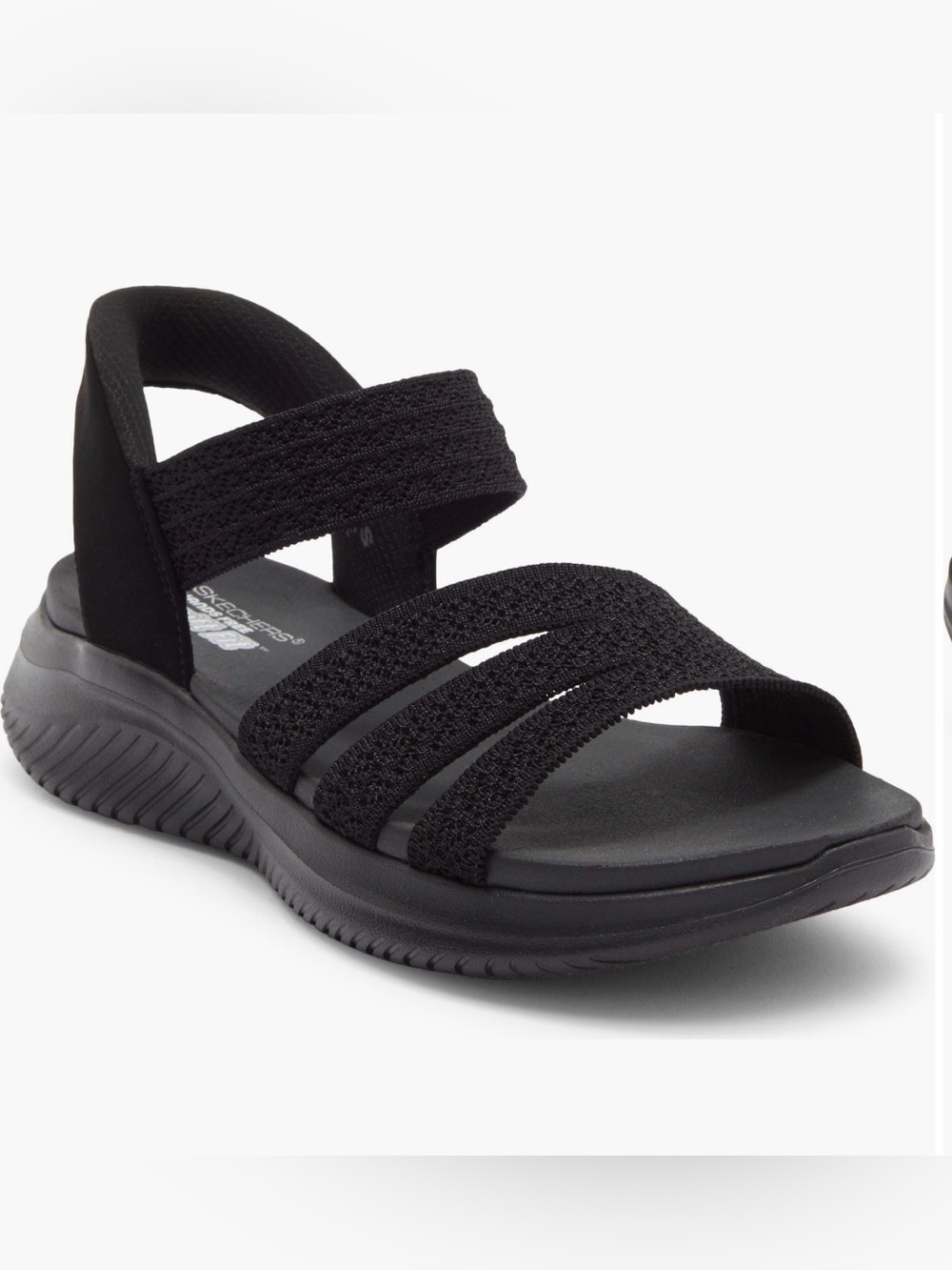 Skechers Black Swift-Fit Ultra Flex 3.0 Hands Free Step-in Sandal, Size 7